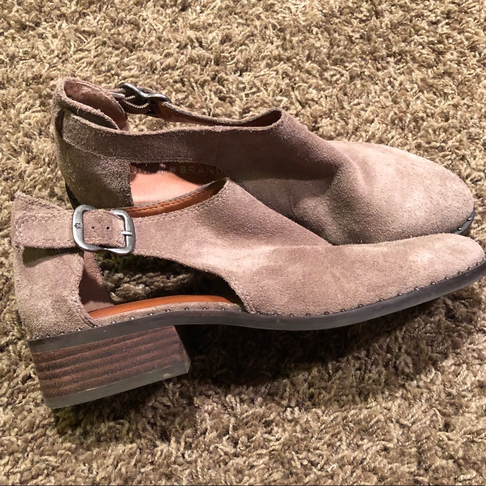 Like New Suede Lucky Brand Mary Jane Booties